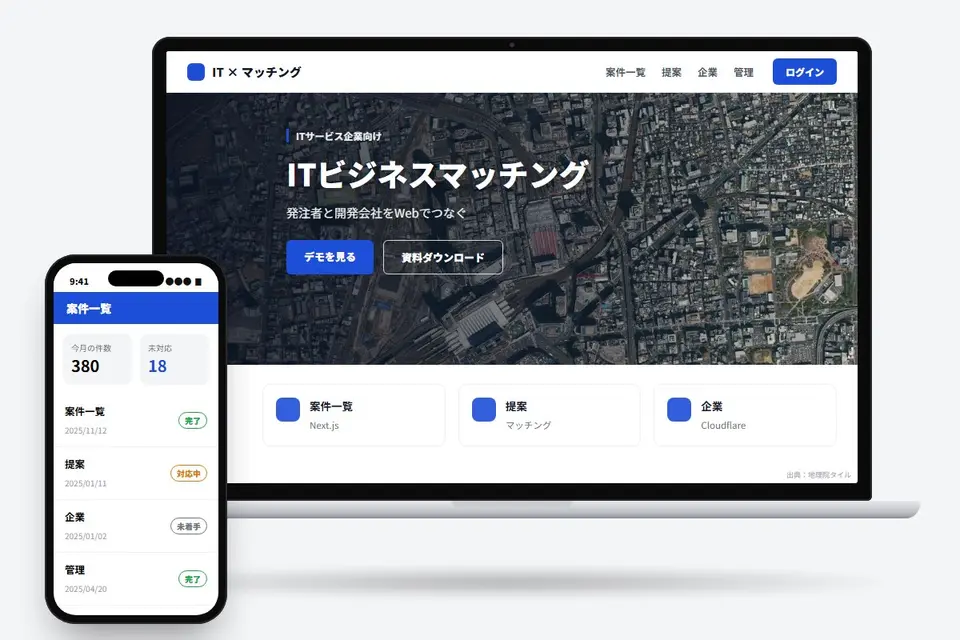 IT案件の発注者と開発会社をつなぐマッチング